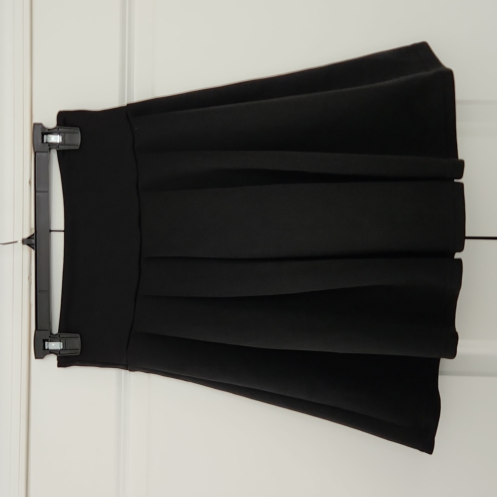 Black High Waisted Skater Skirt